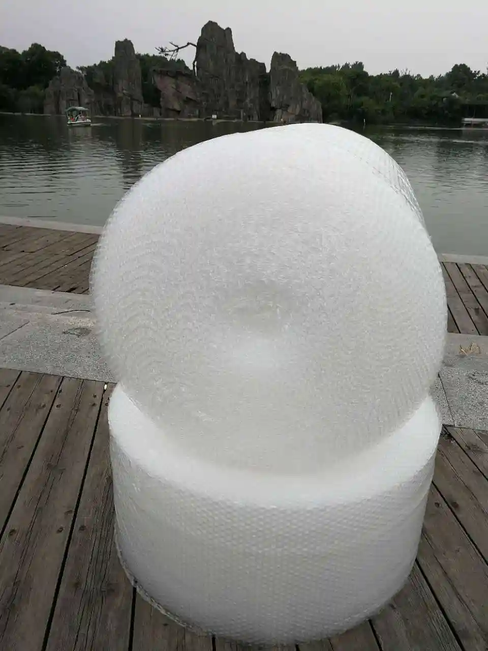 ม้วนฟิล์มฟองอากาศป้องกันสองชั้นหนาแน่น