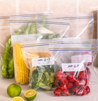 Zipper Lock Reusable PE Food Storage Bags