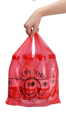 ถุงซื้อของ HDPE PE แบบถือมือ