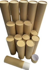 Tube en papier de fibre de bambou compostable pour la maison