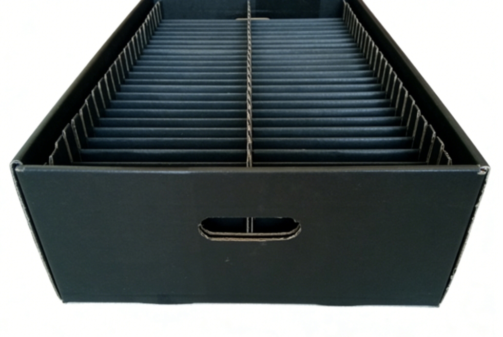 Carton ondulé ESD sécurisé pour composants électroniques