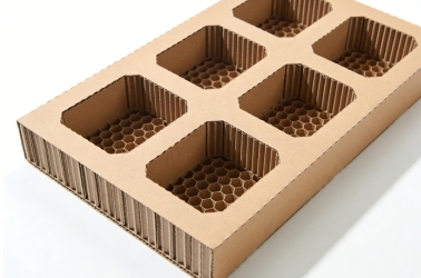 แทรกกระดาษผนังผึ้งตัดด้วยแม่พิมพ์ตามคำสั่ง