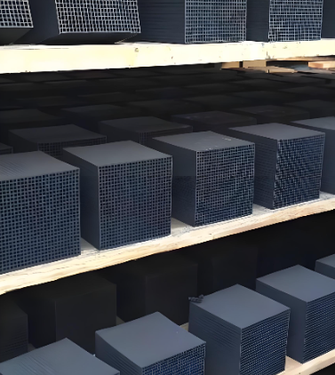 ถ่านกัมมันต์แบบโครงสร้างผึ้งสำหรับกรองอากาศกำจัดฟอร์มาลดีไฮด์พิเศษ