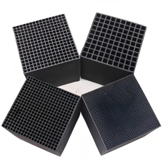 ถ่านกัมมันต์แบบโครงสร้างผึ้งสำหรับกรองอากาศกำจัดฟอร์มาลดีไฮด์พิเศษ