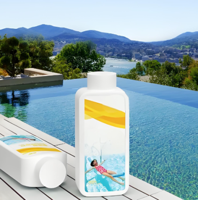 Algicide et bactéricide à libération lente au chlore pour piscines