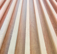 แผนอลูมิเนียมชั้นบางลายไม้โบราณด้วยเทคนิคถ่ายพิมพ์ถ่ายโอน