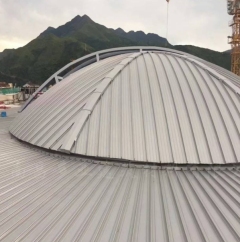 Panel Lengkung Aluminium-Magnesium-Mangan dengan Jahitan Berdiri Rendah