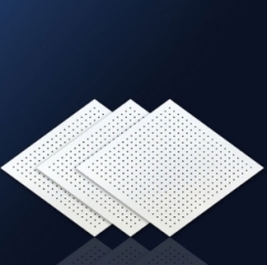 Panel Langit-langit Penyerap Suara Aluminium-Magnesium-Mangan Berlubang