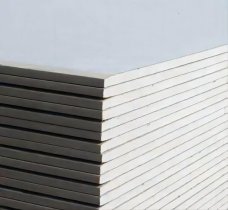 แผ่นจีปซั่มกันชื้นและกันน้ำ ที่มีชั้นป้องกันความชื้น