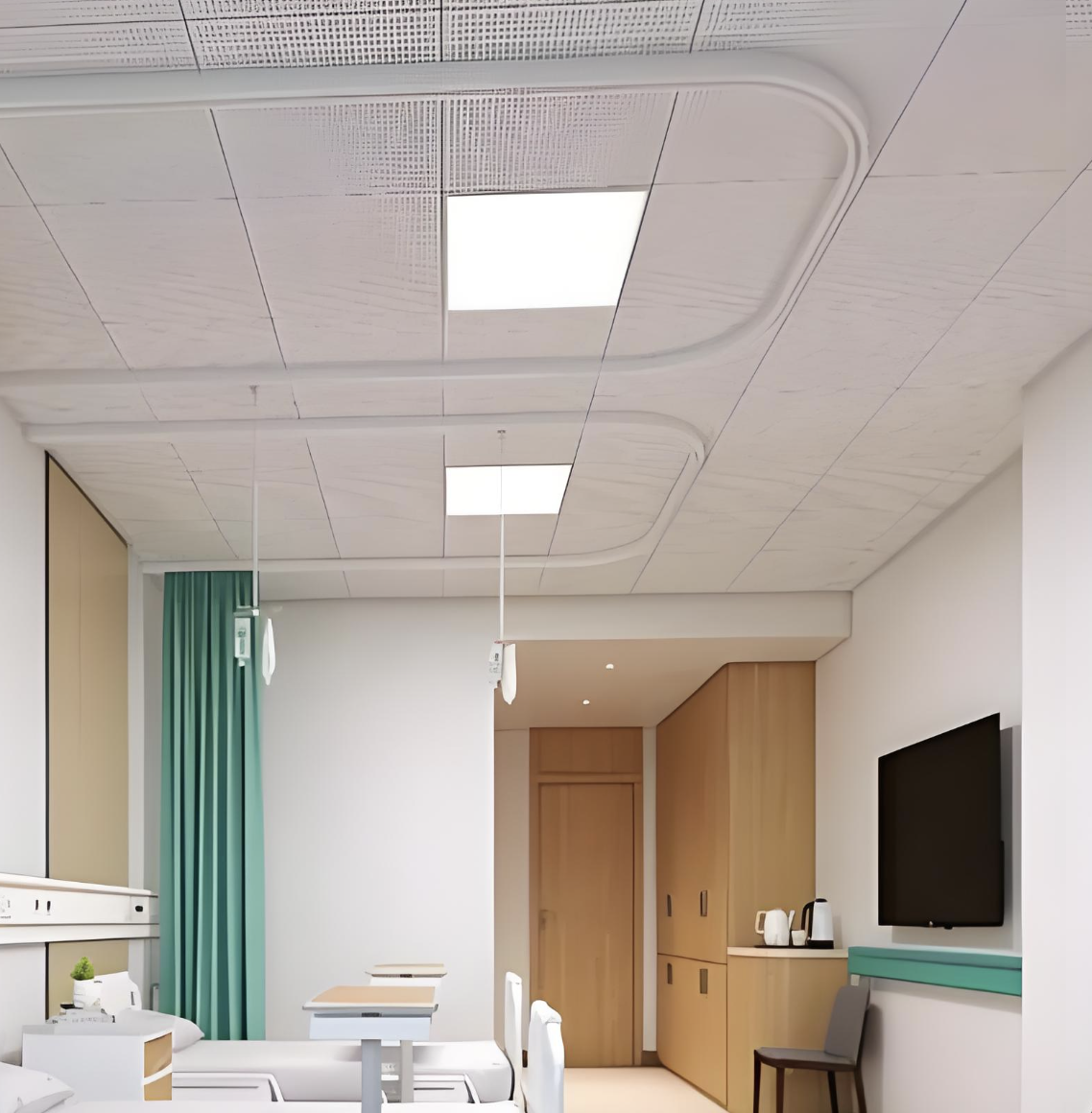 Plaque encastrée en aluminium antibactérien de qualité médicale