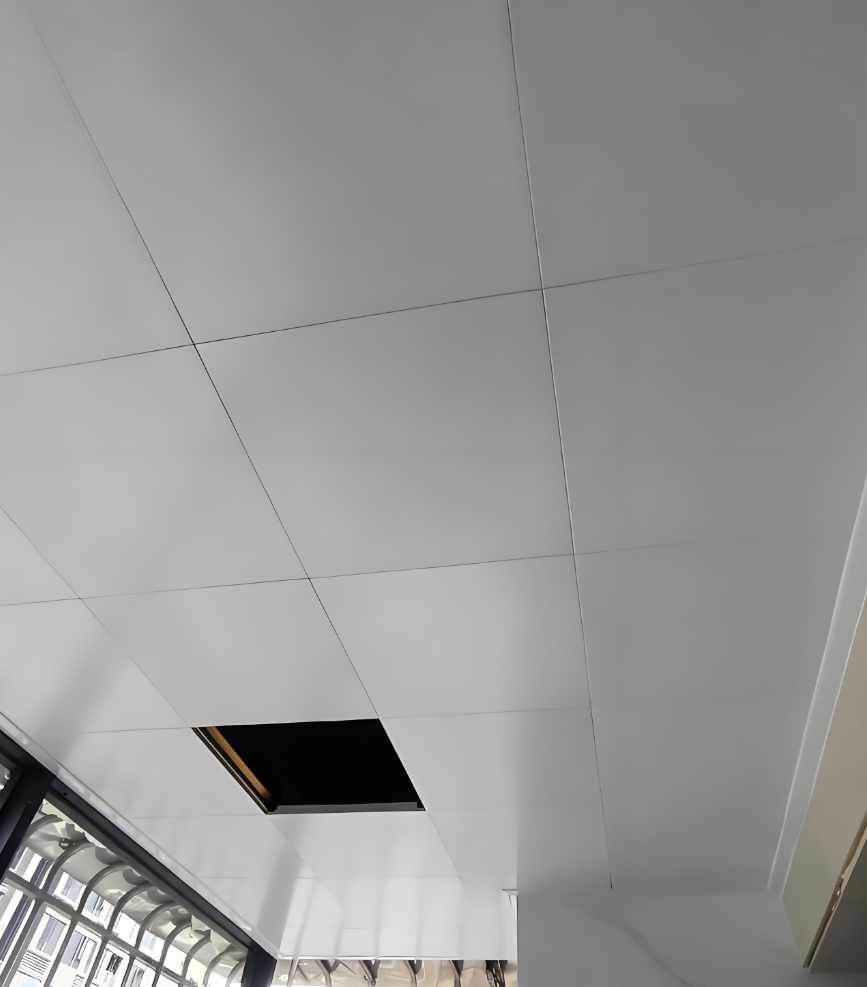 Matte White Integrated Ceiling Aluminum Gusset Plate