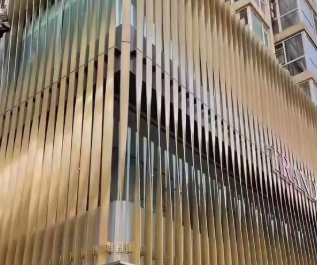 Curved Surface Curtain Wall Aluminum Square Tubes