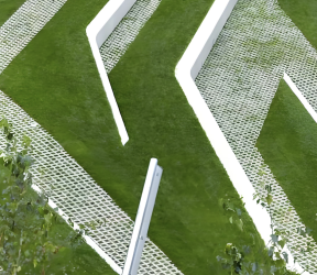 <span>Paving</span> Rumput Lanskap Melengkung