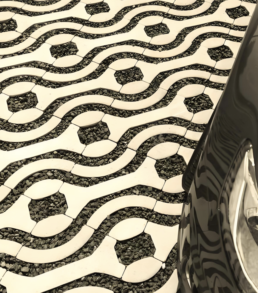 Batu Rumput Beton Lanskap Gaya Antik