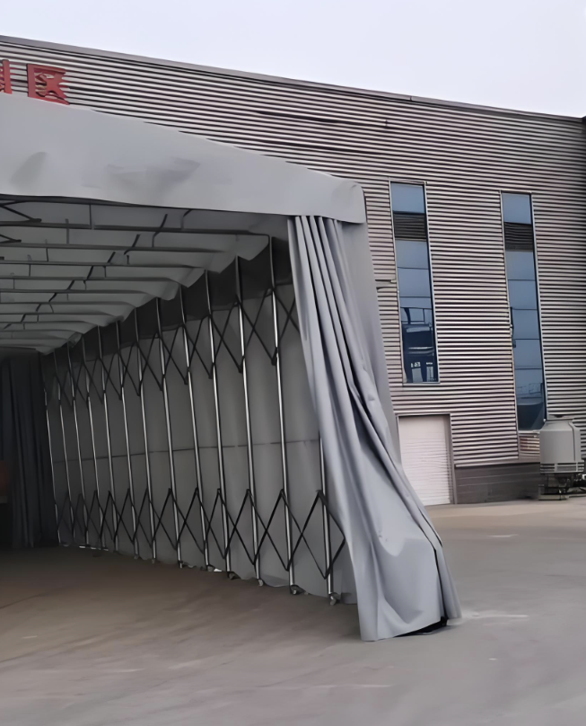 Industrial Temporary Storage Push-Pull Canopy