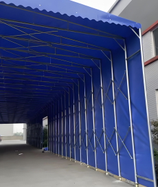 Industrial Temporary Storage Push-Pull Canopy
