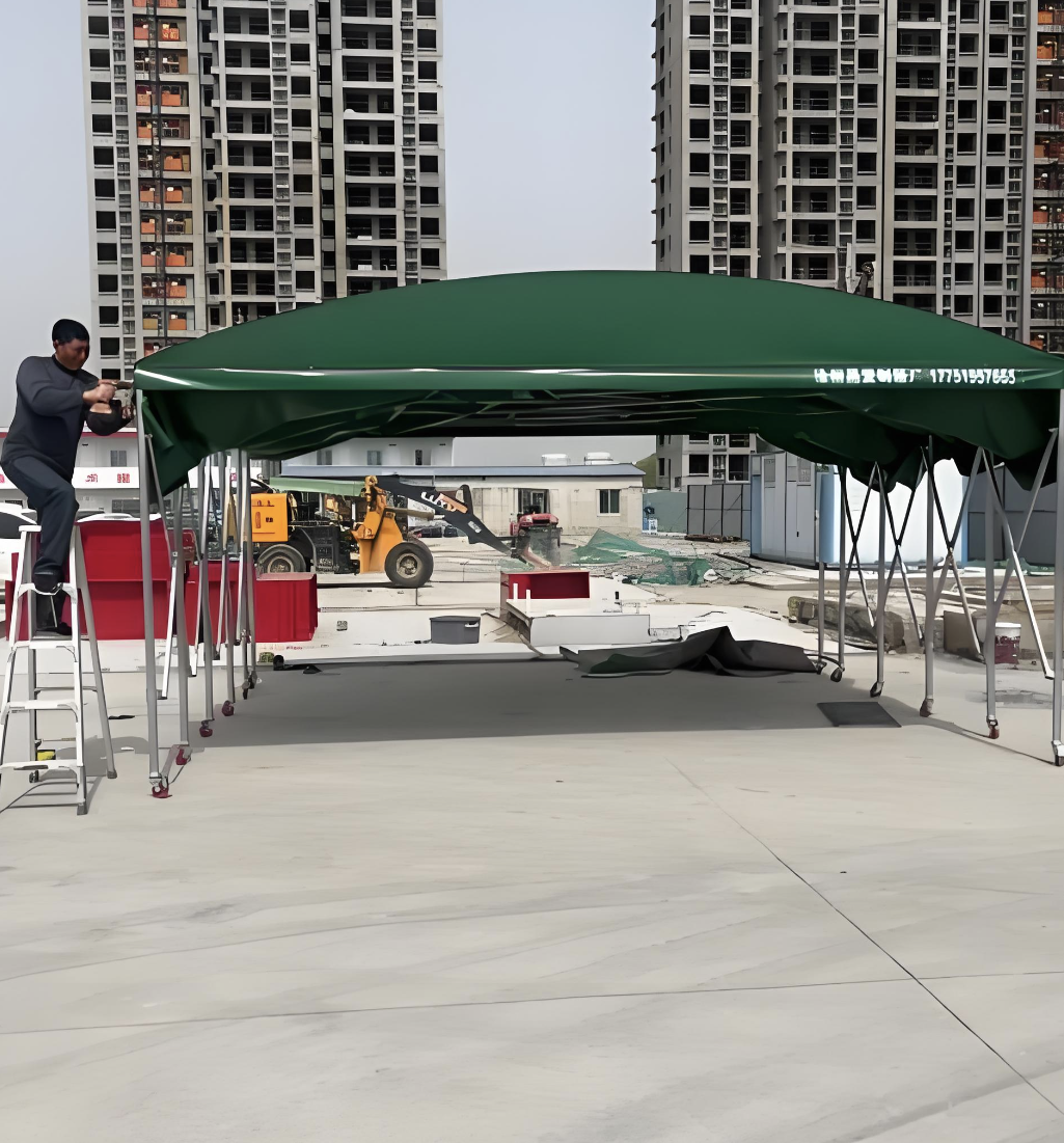 Tenda Dorong-Tarik Dapat Ditarik Kembali Untuk Acara Pameran