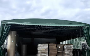 Tenda Dorong-Tarik Dapat Ditarik Kembali Untuk Acara Pameran