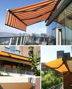 Home Patio Retractable Push-Pull Awning