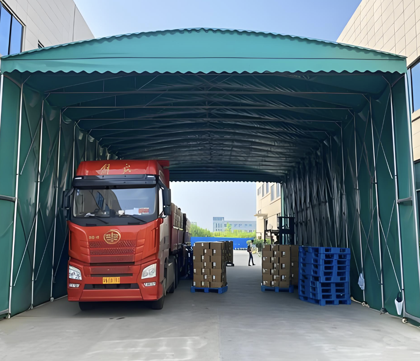 Warehouse Logistics Oversized Retractable Canopy