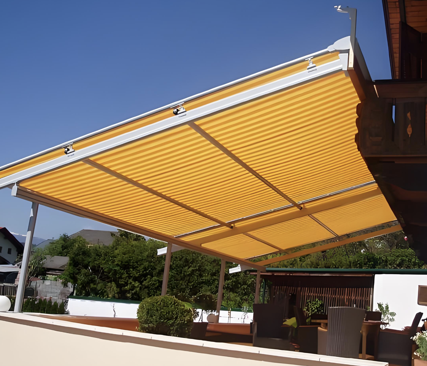 Aluminum Frame Residential Push-Pull Patio Awning