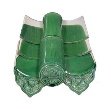 Tuile de toit verte à courbure style chinois