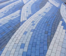 Brique de dallage bleu perméable