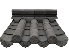 Traditional Machine-Made Antique Blue Brick and Grey Roof Tile
