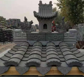 Cultural and Creative Decorative Mini Blue Brick and Grey Roof <span>Tile</span>