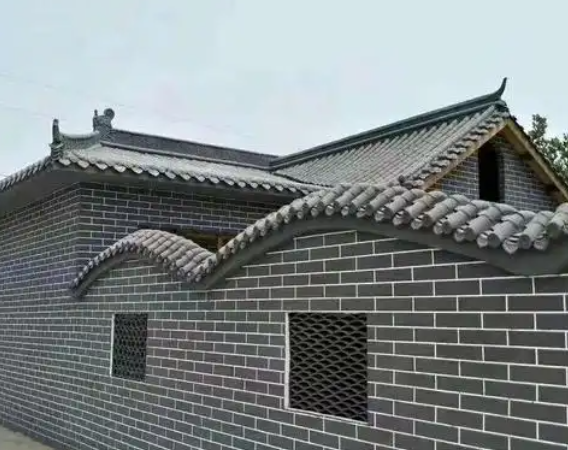 Brique bleue antique préfabriquée légère et tuile de toit grise