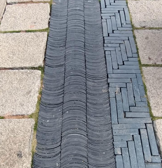 Briques et tuiles grises antiques décoratives pour jardins paysagers