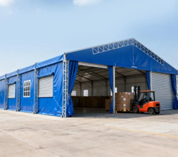 Tente de stockage industrielle