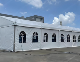 Tente de stockage industrielle à chapiteau