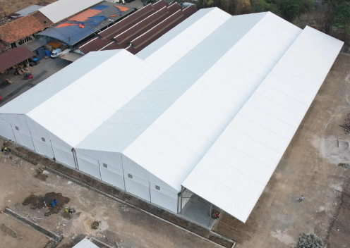 Tente modulaire de stockage industriel
