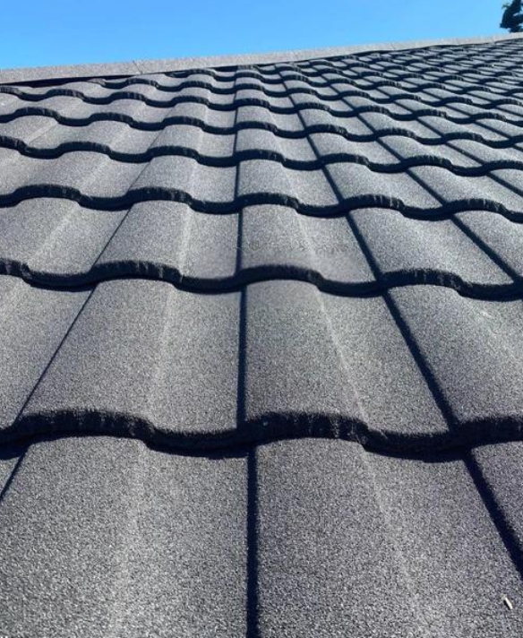 Genteng Atap Antik Logam Bersalut Batu