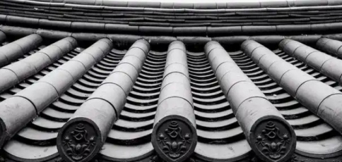 Genteng Atap Antik Silinder Tanah Liat Bergaya Jepang