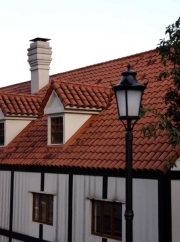 Tuile de toit en baril antique européenne