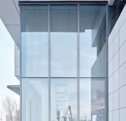 ユニット式隠しフレームガラスカーテンウォール