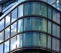 芸術的曲面ガラスカーテンウォール