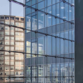 ダブルシルバーローE複層ガラスカーテンウォール