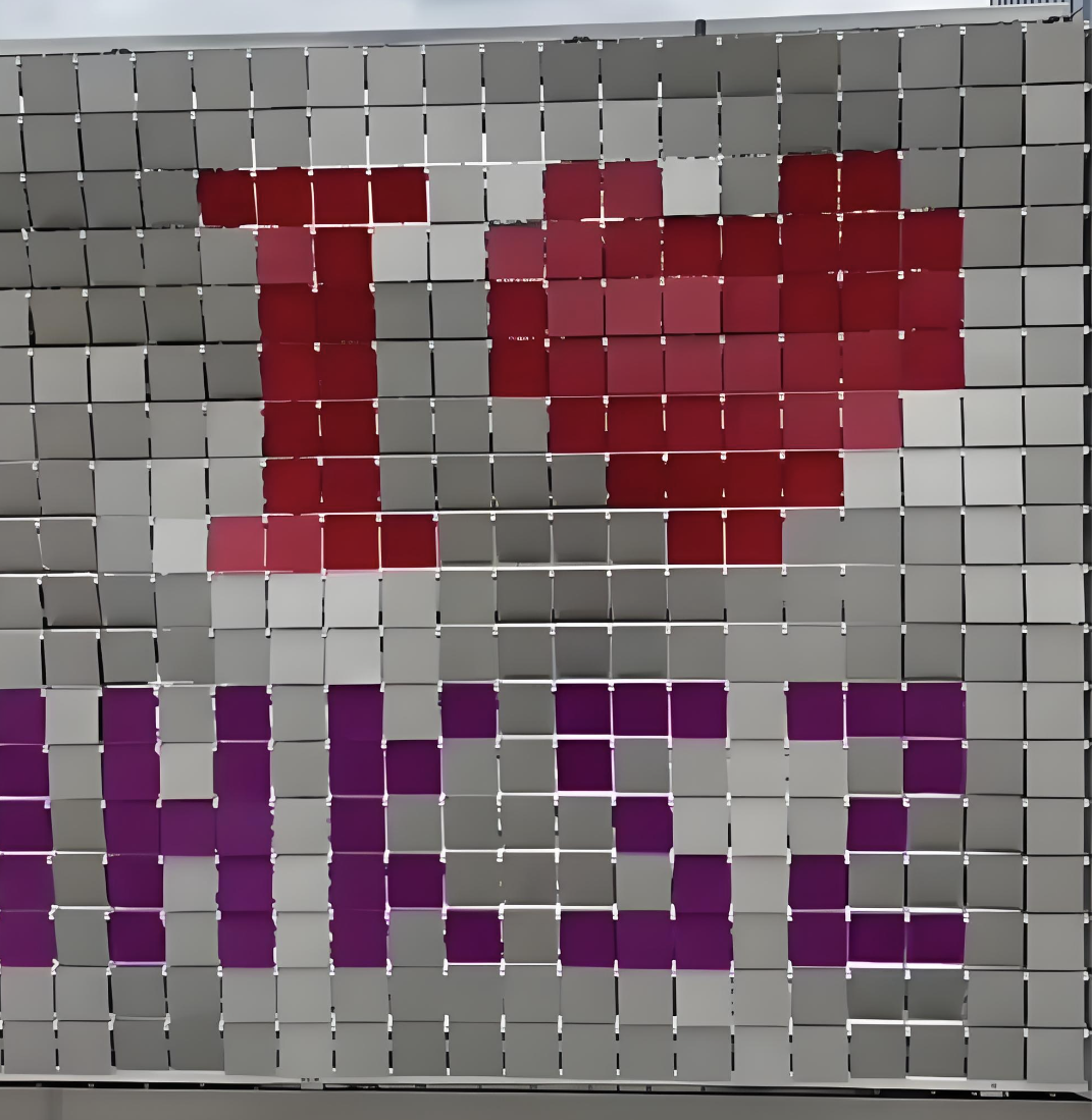 Tường rào cửa kính nghệ thuật được điều khiển bằng gió tùy chỉnh