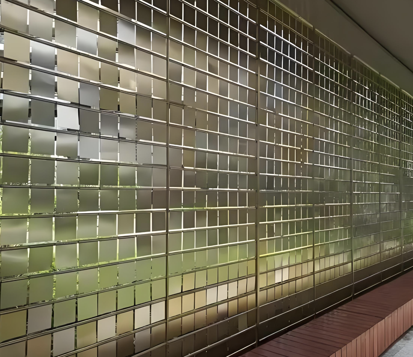 Tường lan can ngoài trời cảnh quan kích thước nhỏ hoạt động theo gió