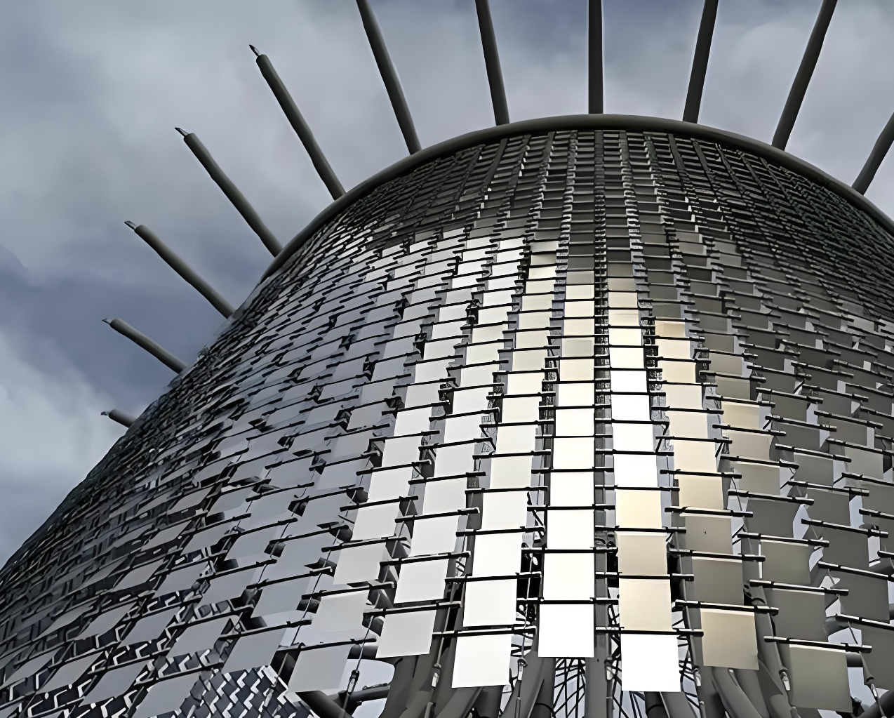 Tường rèm ngoài được kích hoạt bởi gió bằng nhôm hợp kim mô-đun