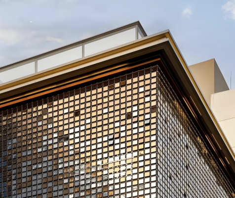 Color-Coated Perforated Wind-Moving Curtain Wall