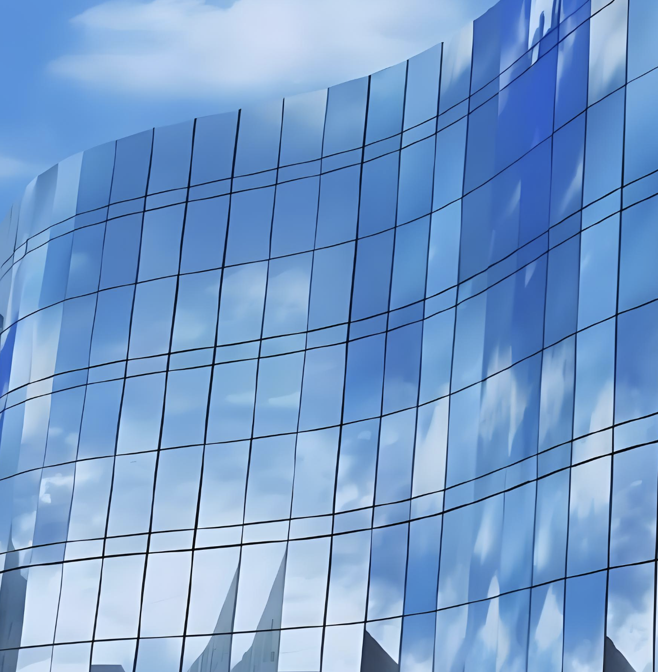 ผนังม่านอาคารไดนามิกลมโปร่งแสง PC