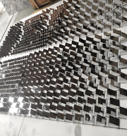 กำแพงหน้าต่างไดนามิกต้านลม สเตนเลสสตีล 304 พื้นผิวขัดด้าน