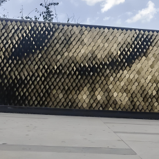 กำแพงหอยทากลมสแตนเลสศิลปะสาธารณะ