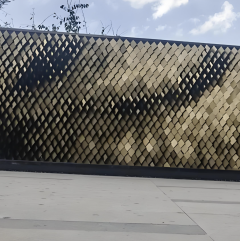 กำแพงหอยทากลมสแตนเลสศิลปะสาธารณะ