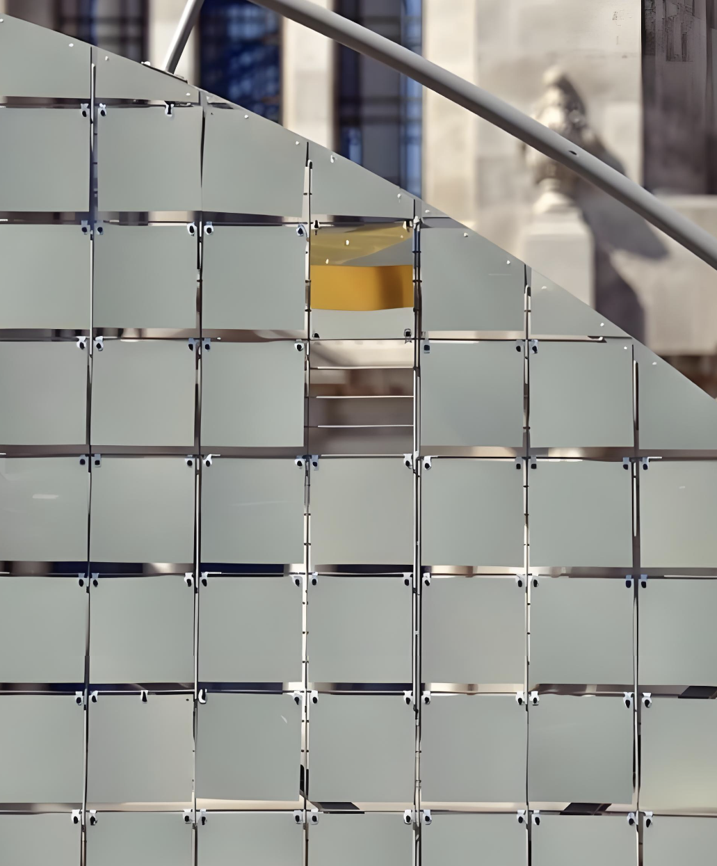 กำแพงแบ่งพื้นที่สำนักงานภายในอาคารแบบโมดูลาร์ด้วยเครื่องเสียงลม