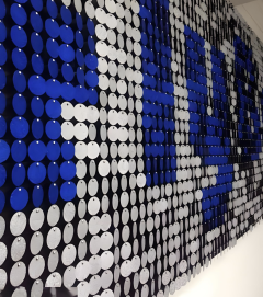 กำแพงแบ่งพื้นที่สำนักงานภายในอาคารแบบโมดูลาร์ด้วยเครื่องเสียงลม